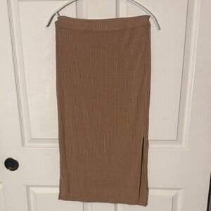 Abercrombie and fitch Tan Ribbed Skirt